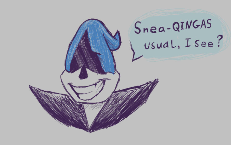 A quick doodle of Qing from Deltarune: Chapter Rewritten