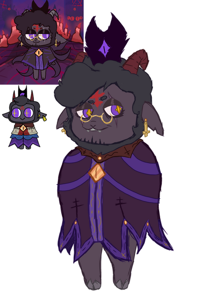 Flat color/doodled phase of my Lambsona