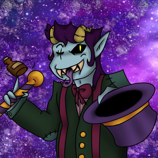 Rendered drawing of Sir Penville, a Deltaswap AU take character