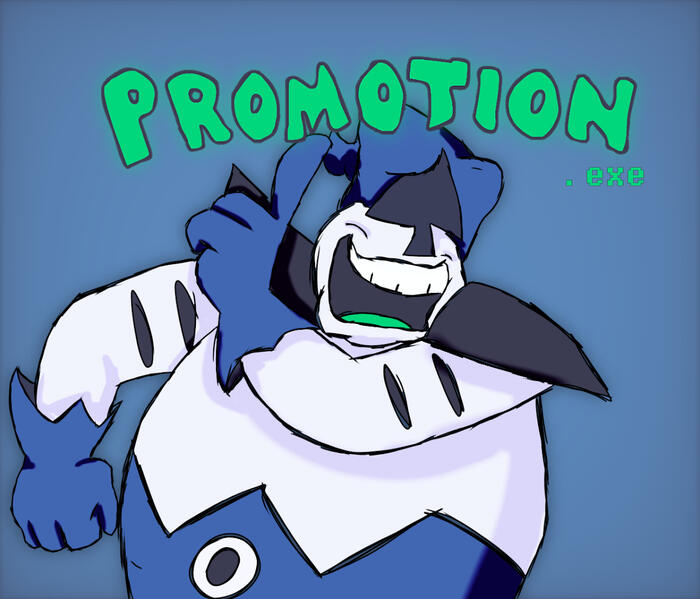 A doodle of Qing from Deltarune: Chapter Rewritten over an Robotnik meme